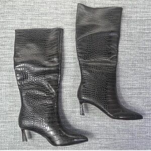 Steve Madden Lavan Brown Croc Boots